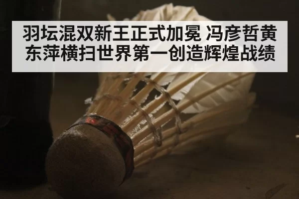 羽坛混双新王正式加冕 冯彦哲黄东萍横扫世界第一创造辉煌战绩